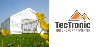 Ga naar TecTronic Goedkope partytenten Goedkope partytenten te koop met PE zeil en frame van gelakt staal