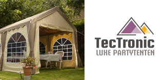 Ga naar TecTronic Luxe partytenten Luxe partytent te koop met polyester zeil en frame van gelakt staal