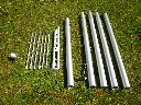 Aluminium mast en onderdelen stertent 10 meter