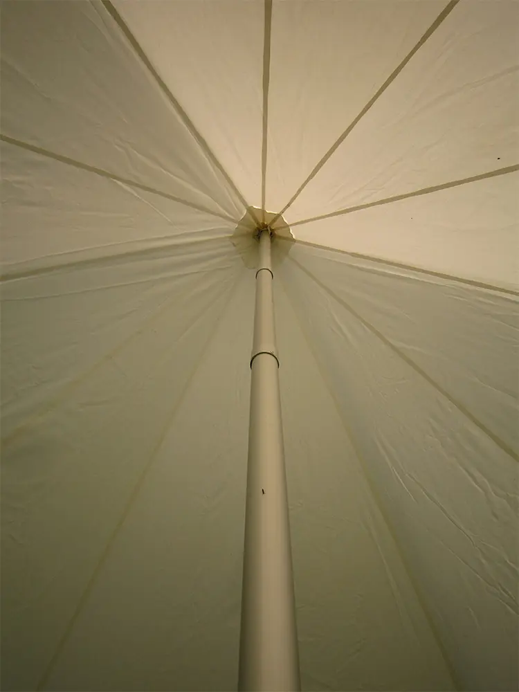 Binnenaanzicht nok stertent 12 meter