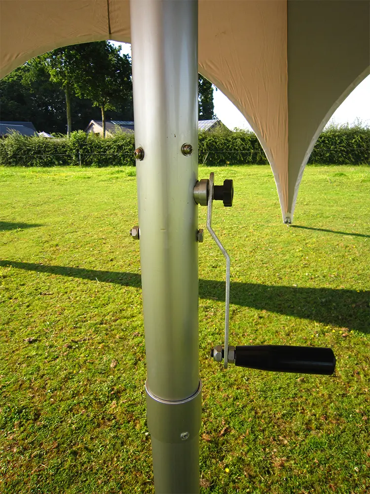 Inclusief 2 aluminium masten