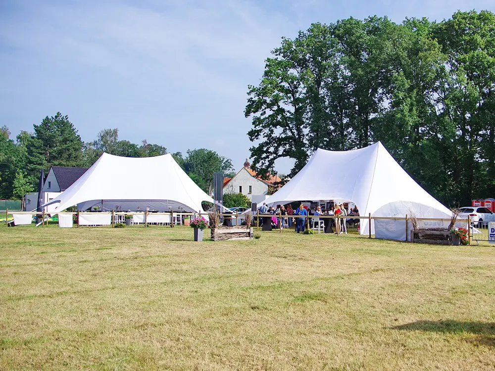 Stertenten twin 16 meter in gebruik