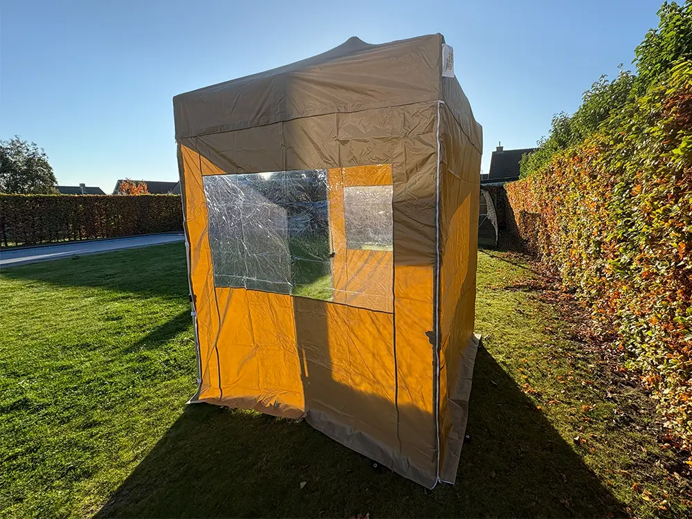 Zandkleurige vouwtent 2x2 meter Solid 40