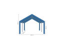 Partytent 4 x 4 m pro 50 pvc HQ afmetingen