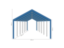 Opslagtent 6 x 12 m afmetingen