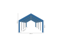 Partytent 4 x 8 m pvc basic afmetingen
