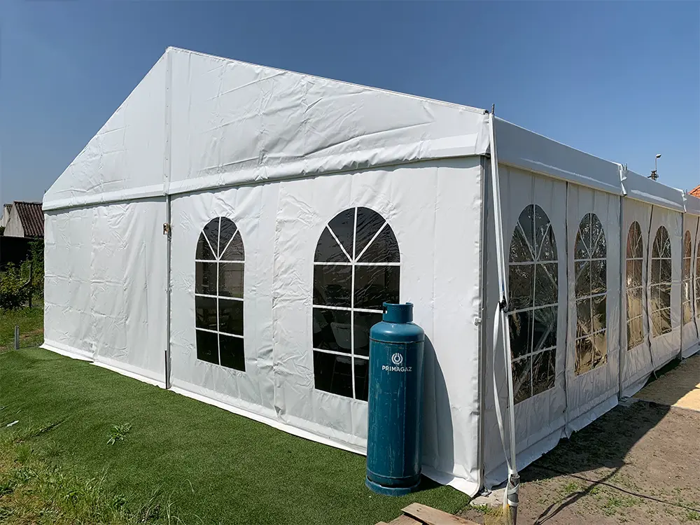 UV‑bestendige kadertent 8 meter breed