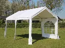 Brandvertragende pvc tent met witte pvc zeilen