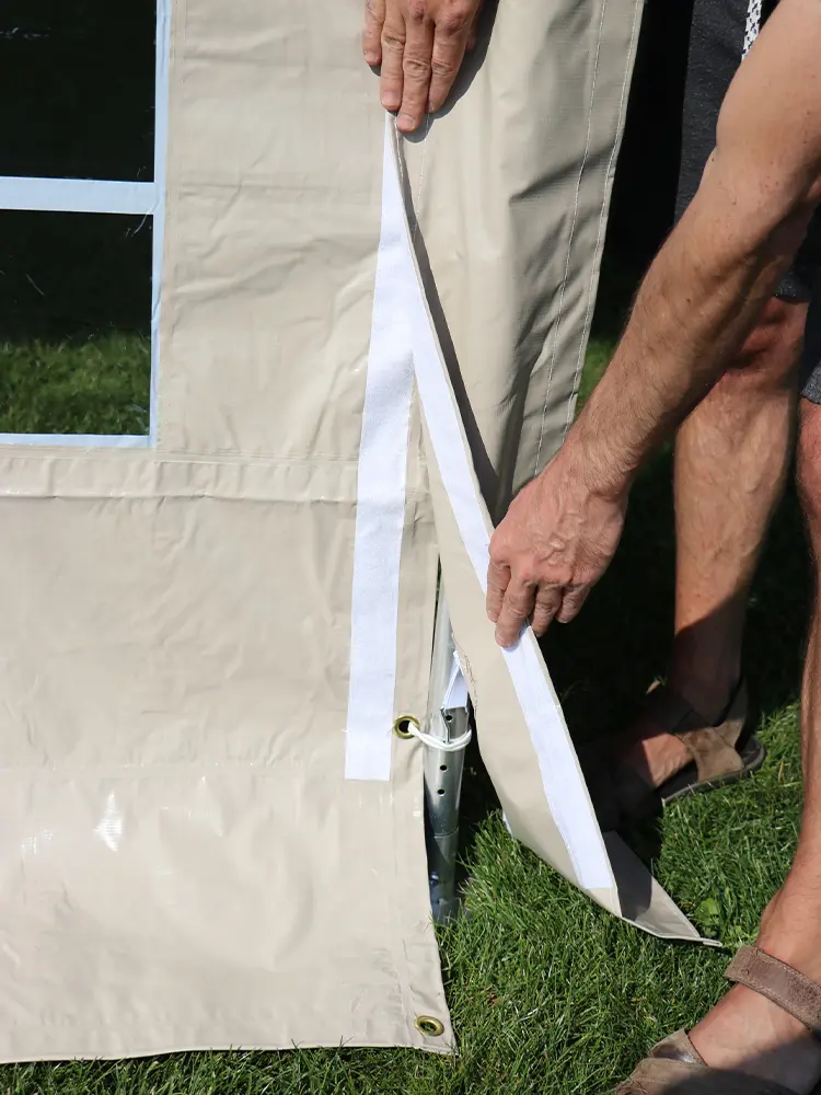 Winddichte feesttent 3x4 dankzij velcrostroken