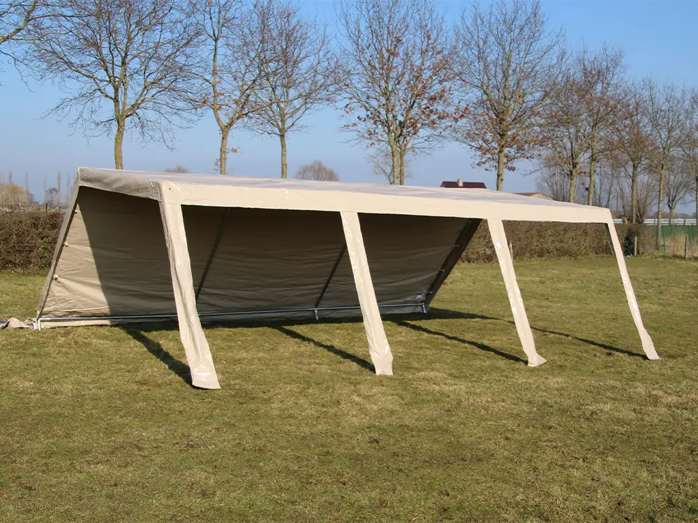 Opzet partytent 3x6 m pvc pro beige