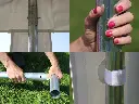 Bevestiging 54 mm koppelstukken met bouten en moeren