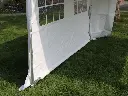 Witte zijwand pvc pro HQ met uitsparing onderaan voor het grondframe