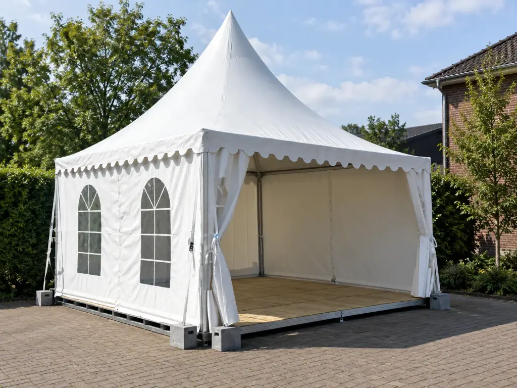 Pagodetent 4 x 4 m pvc pro: zijwandenpakket