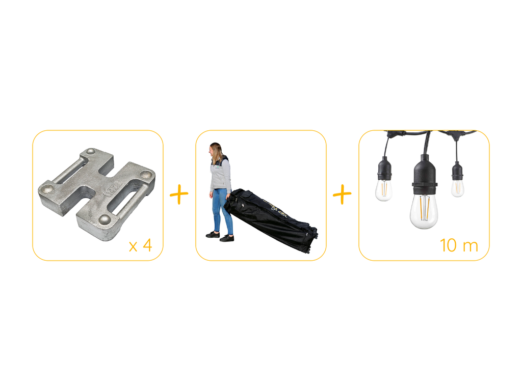 Voordeelpakket voor vouwtent 3 x 3 m Solid 50