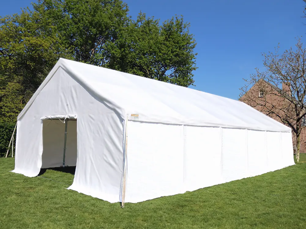 Opslagtent 6 x 12 m HQ wit (3 m doorloophoogte)